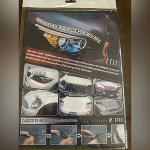 Car eyelashes new set of eyelashes for your car black stick on eyelashes